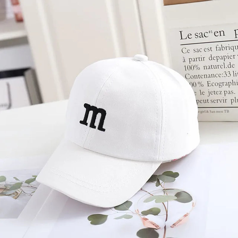 Children'S Kids Baseball Cap for Girl Boy Spring Summer Baby Sun Hat M Letter Embroidered Toddler Peaked Caps Кепка 아기모자