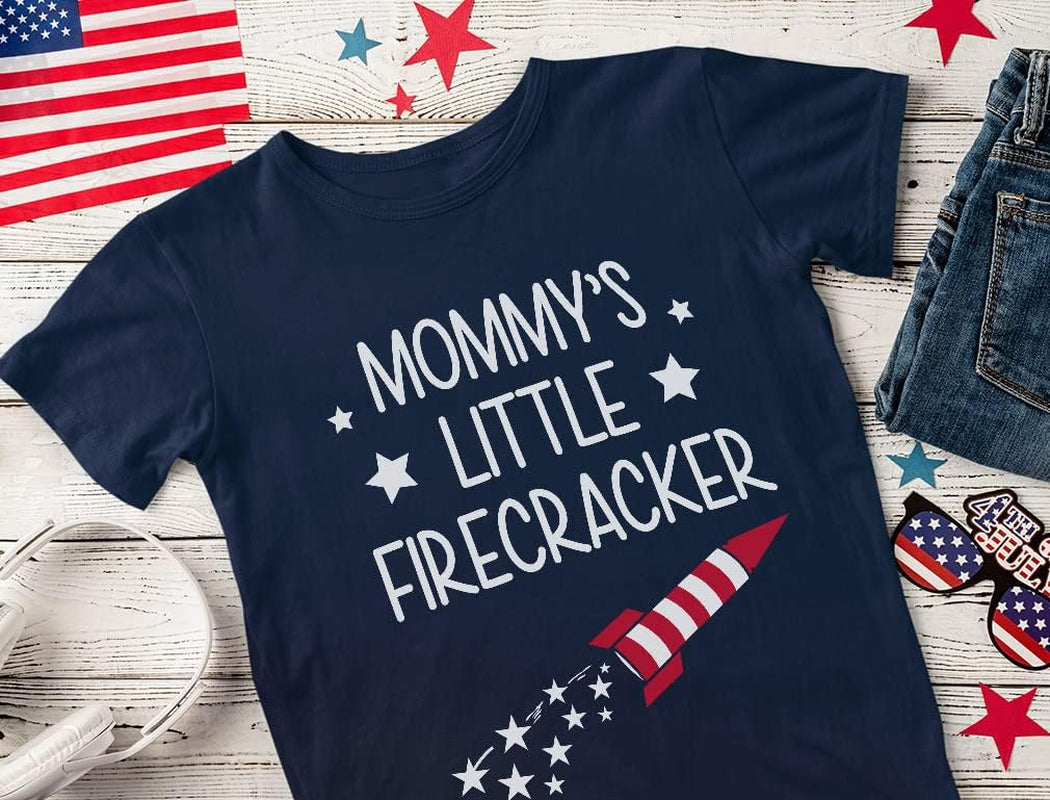 Mommy'S Little Firecracker Cute 4Th of July Toddler Infant Kids T-Shirt