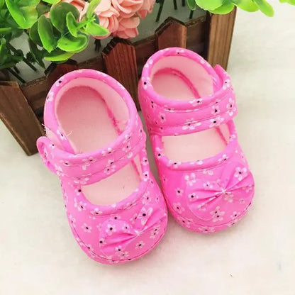 2021 Fashion Baby Shoes Luxury Kids Baby Bowknot Printing Newborn Cloth Shoes Bebes Zapatos Scarpe Da Bambina Eleganti