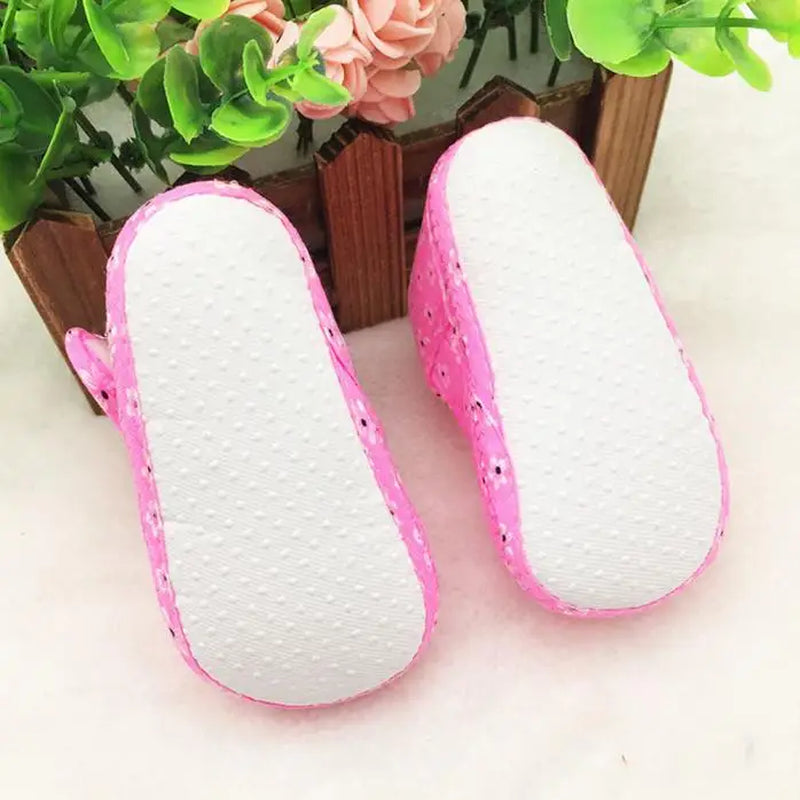 2021 Fashion Baby Shoes Luxury Kids Baby Bowknot Printing Newborn Cloth Shoes Bebes Zapatos Scarpe Da Bambina Eleganti